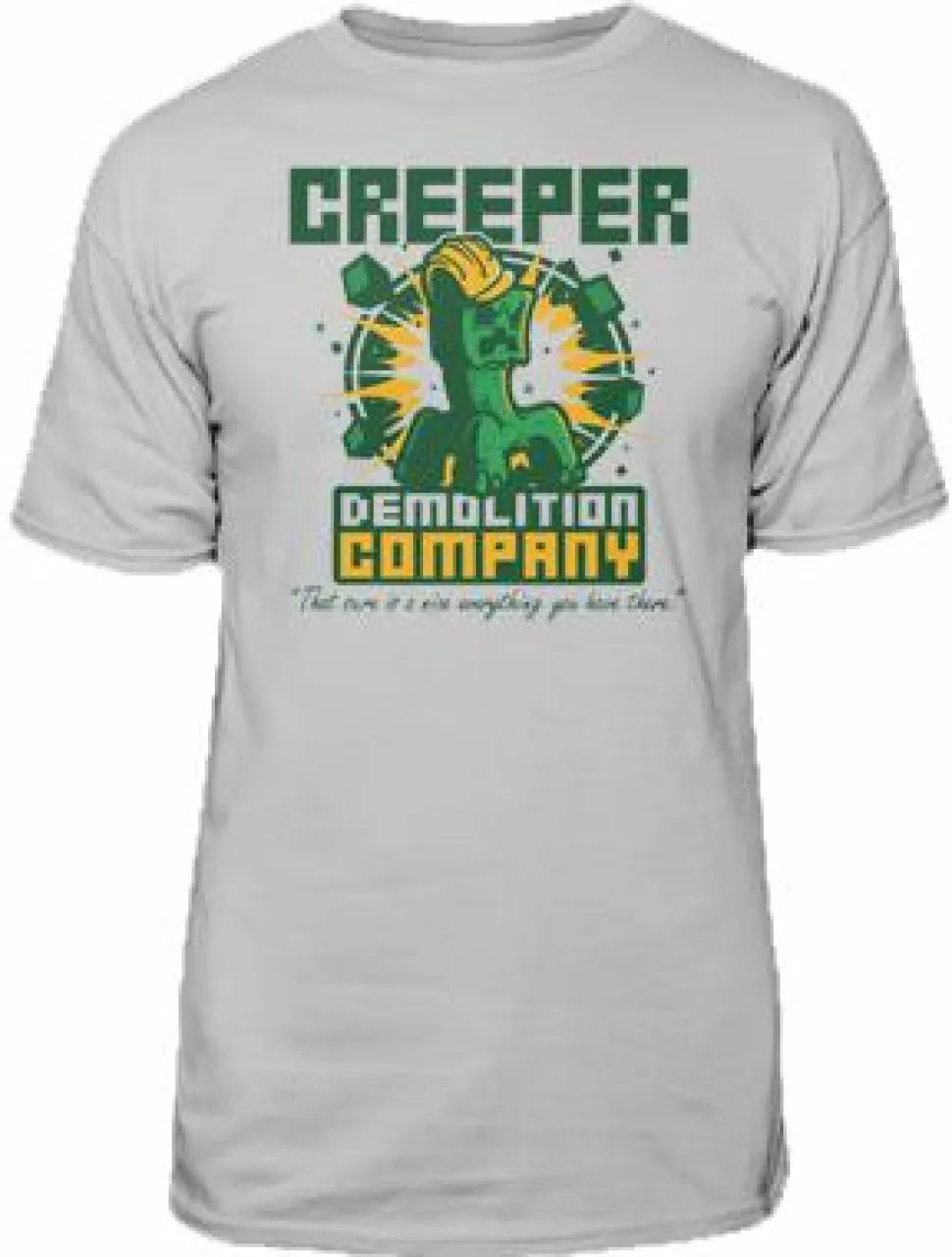 Minecraft - Creeper Demolition Co Silver Male T-Shirt