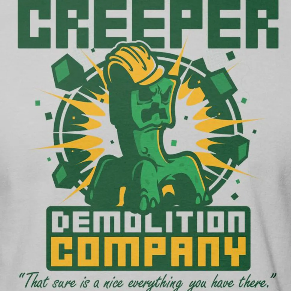Minecraft - Creeper Demolition Co Silver Male T-Shirt