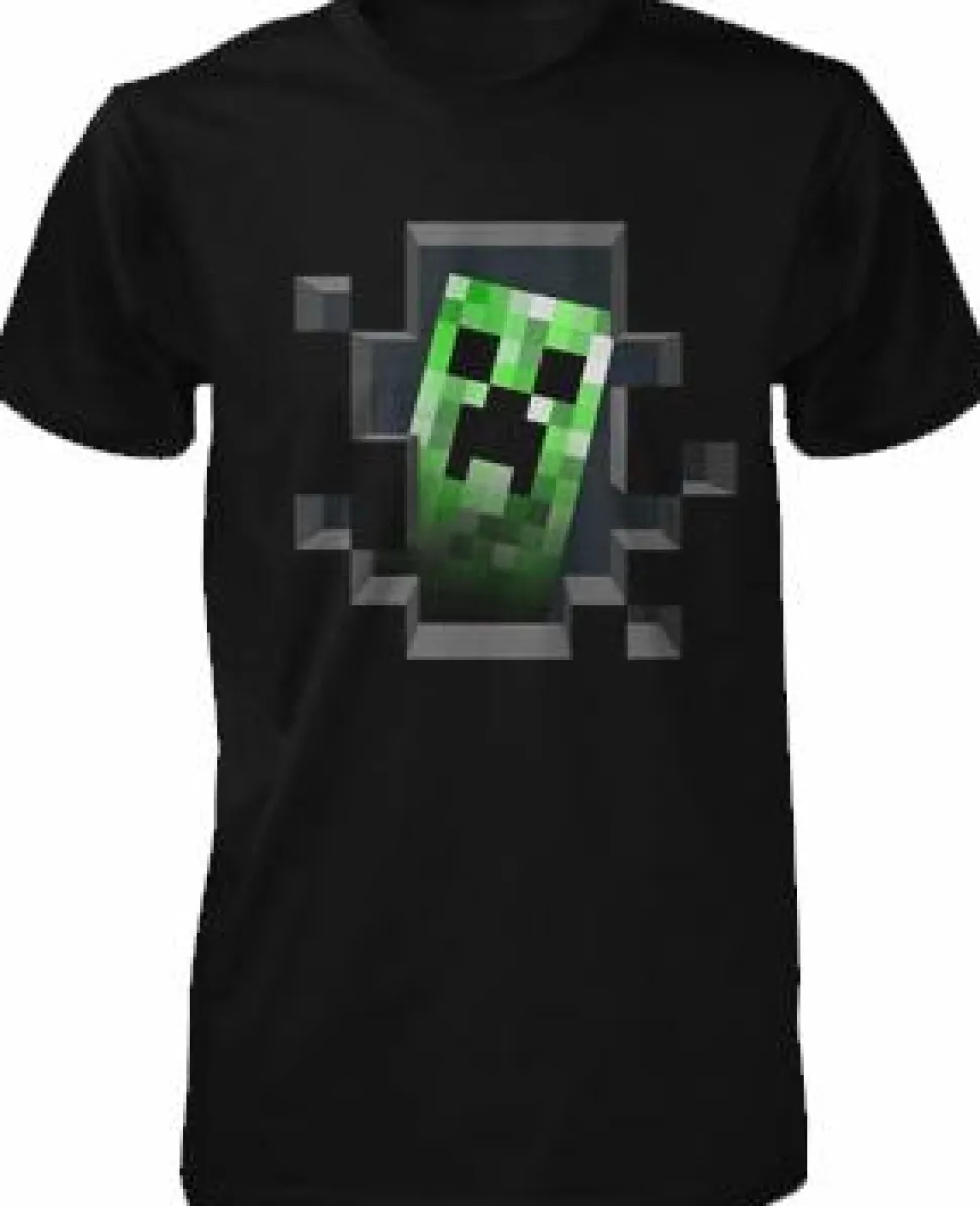 Minecraft - Creeper Inside Kids or Youth Black T-Shirt