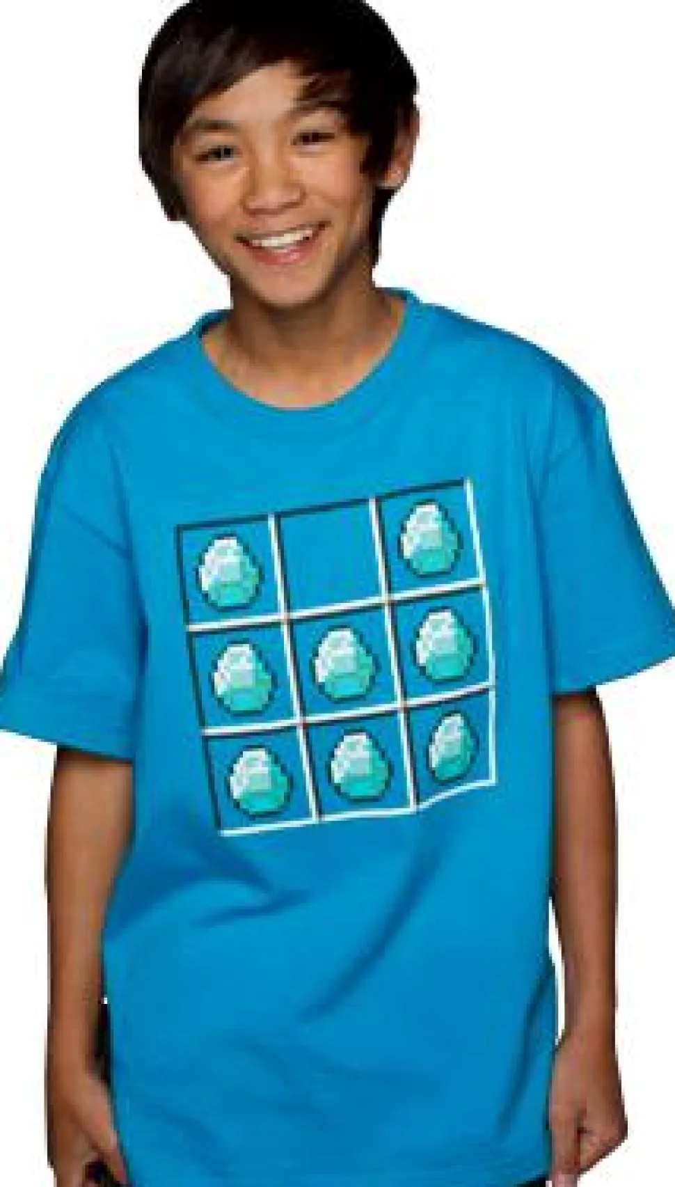 Minecraft - Diamond Crafting Turquoise Kids or Youth T-Shirt