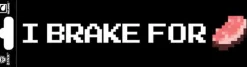 Minecraft - I Brake for Porkchop Bumper Sticker