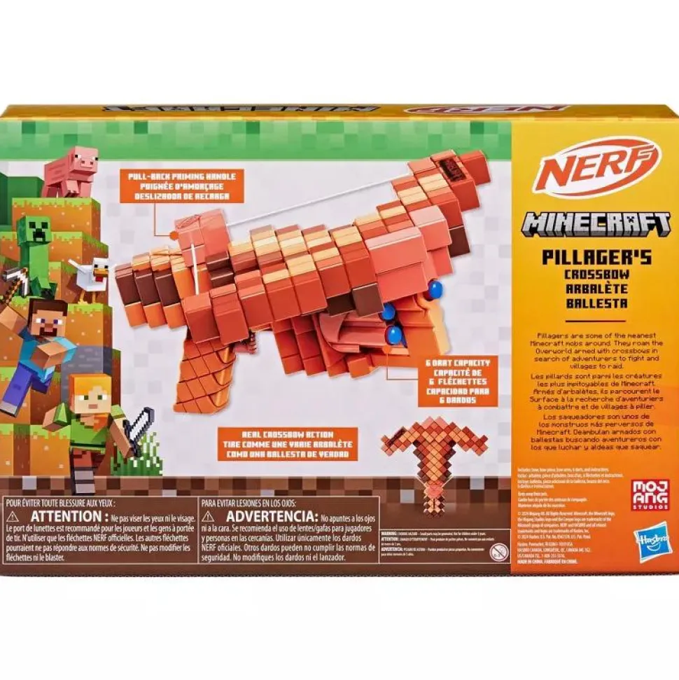 Minecraft - Pillager's Crossbow Nerf Dart Blaster Roleplay Replica