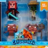 Minecraft Legends - Hero Ranger, Zombie, Piglin Blaze Runt & Piglin Mace Runt Metalfigs 2.5" Die-Cast Figure 4-Pack