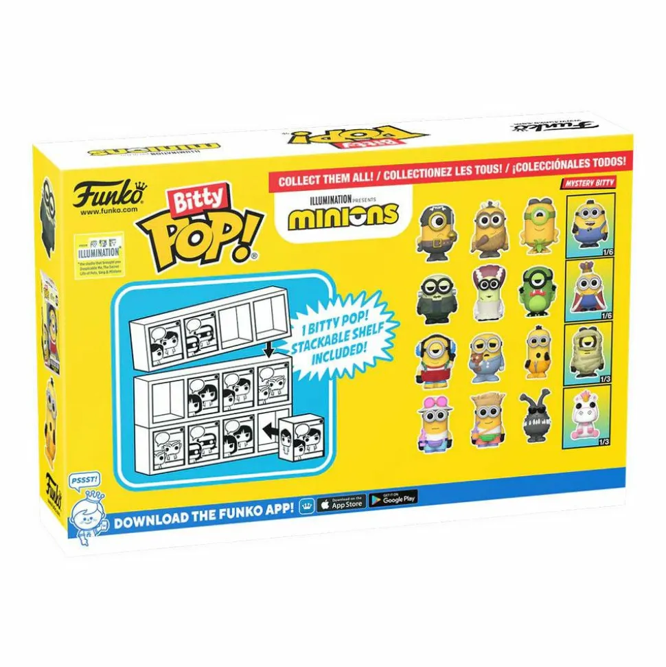 Minions - Tourist Jerry, Tourist Dave, Kyle & Mystery Bitty Pop! Vinyl Figure 4-Pack