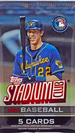 MLB Baseball - 2021 Topps Stadium Club Trading Cards Hobby Pack (8 Cards)