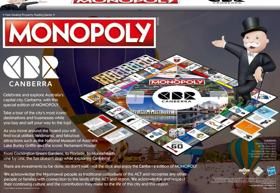 Monopoly - Canberra Edition Board Game
