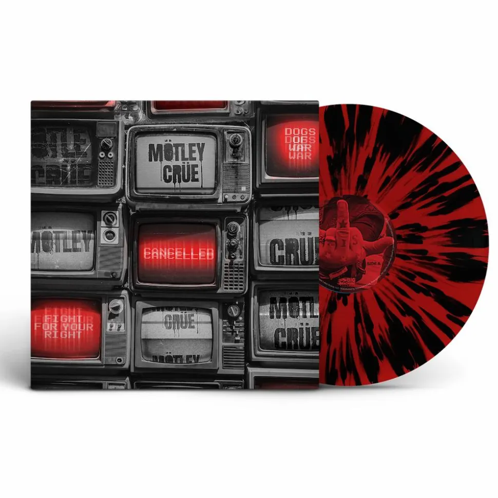 Motley Crue - Cancelled EP Vinyl Record (Red & Back Splatter Coloured Vinyl)
