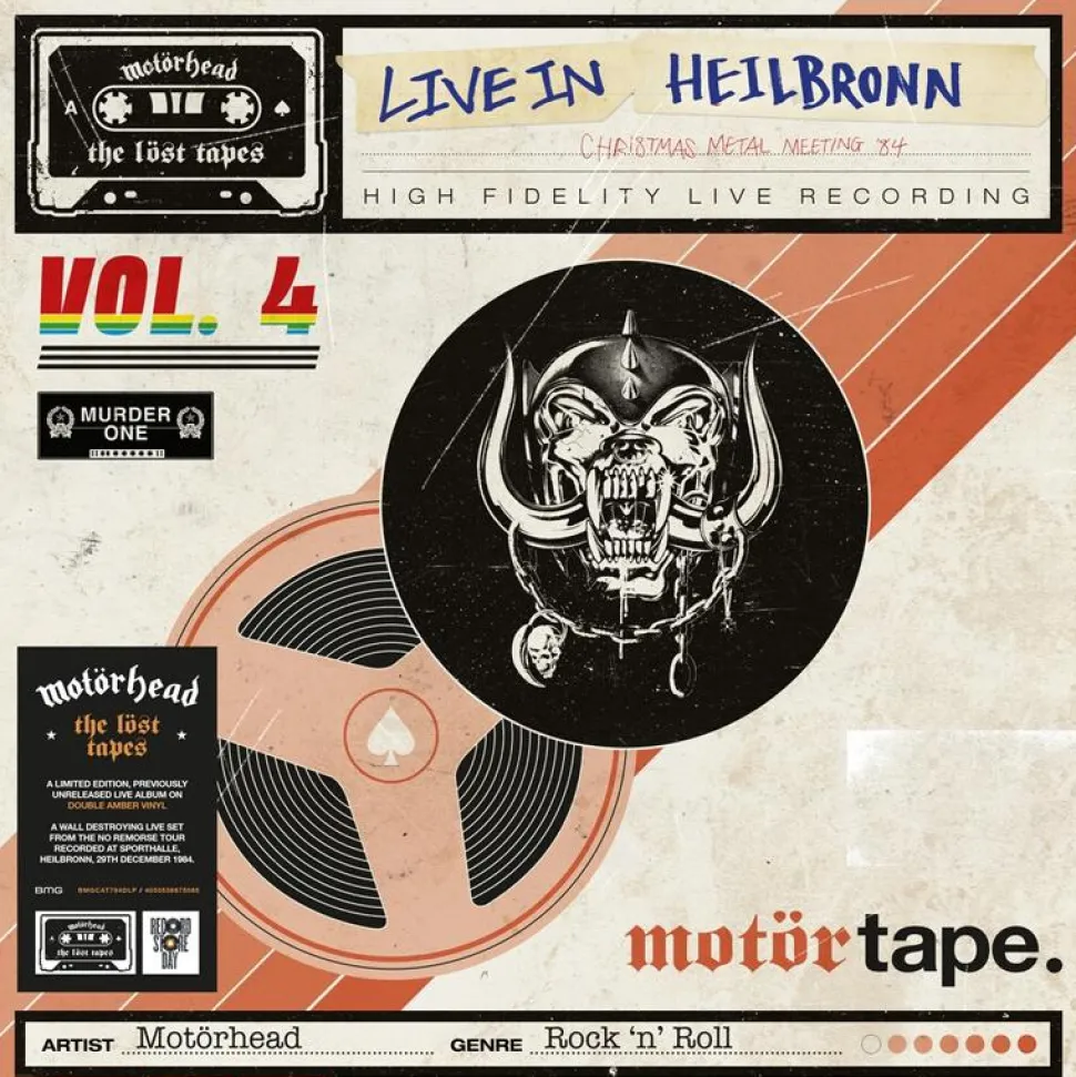 Motorhead - The Lost Tapes Vol. 4 (Live At Sporthalle, Heilbronn, 29th December 1984) 2xLP Vinyl Record (2023 Record Store Day Exclusive Amber Coloured Vinyl)