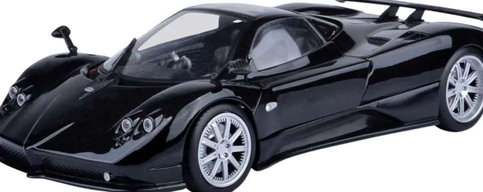 Motormax - Black Pagani Zonda F Timeless Legends Collection 1/18th Scale Die-Cast Vehicle Replica