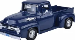 Motormax - Blue 1956 Ford F-100 Pickup Timeless Legends Collection 1/24th Scale Die-Cast Vehicle Replica