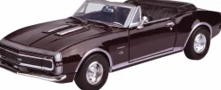 Motormax - Burgundy 1967 Chevy Camaro SS (Convertible) Timeless Legends Collection 1/24th Scale Die-Cast Vehicle Replica