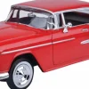Motormax - Red 1955 Chevy Bel Air Timeless Legends Collection 1/24th Scale Die-Cast Vehicle Replica