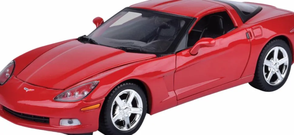 Motormax - Red 2005 Corvette C6 Timeless Legends Collection 1/24th Scale Die-Cast Vehicle Replica