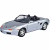 Motormax - Silver Porsche Boxster Timeless Legends Collection 1/24th Scale Die-Cast Vehicle Replica