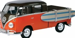 Motormax - Volkswagen Type 2 (T1) Pickup with Surfboard Volkswagen Collection 1/24th Scale Die-Cast Vehicle Replica
