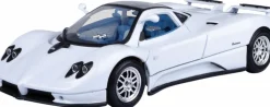 Motormax - White Pagani Zonda C12 Timeless Legends Collection 1/18th Scale Die-Cast Vehicle Replica