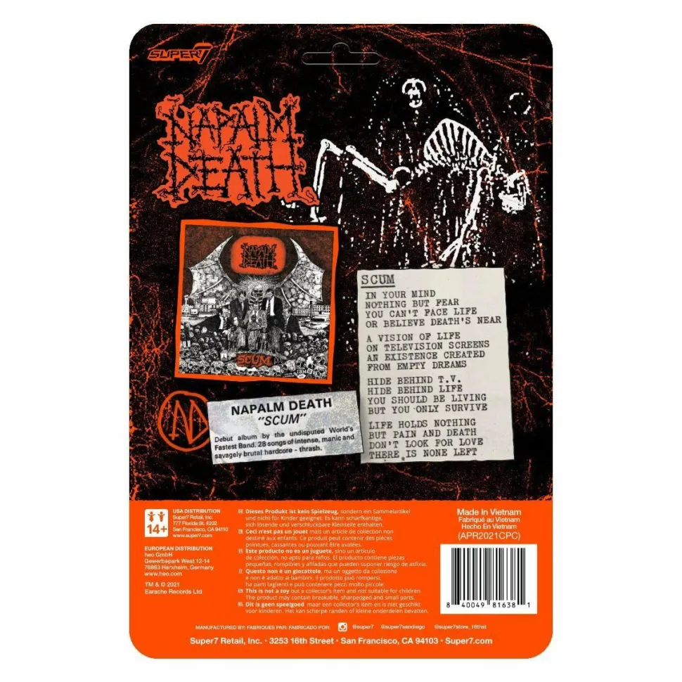 Napalm Death - Scum Demon Second Pressing Orange ReAction 3.75” Action Figure