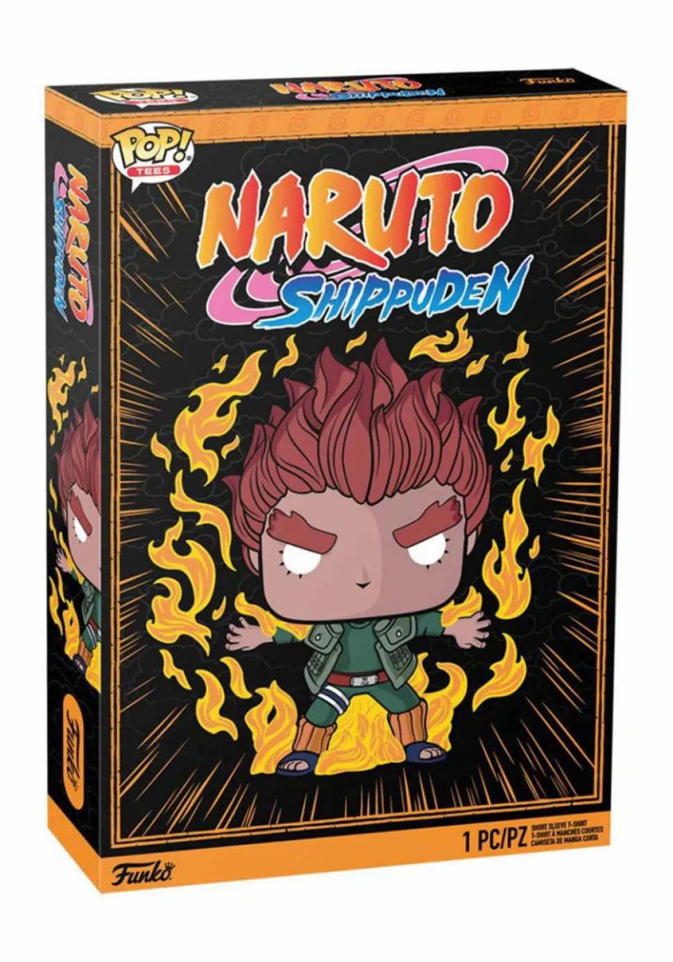Naruto: Shippuden - Might Guy (Eight Gates) Unisex Pop! Tees Unisex Black T-Shirt