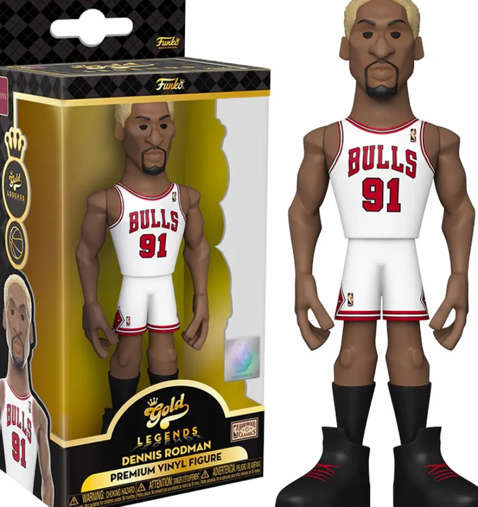 NBA Basketball - Dennis Rodman Chicago Bulls 5” Gold Premium Vinyl Figure