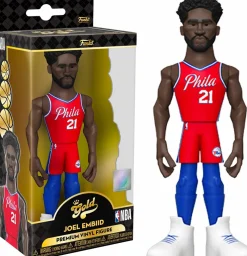 NBA Basketball - Joel Embiid Philadelphia 76ers 2021 Championship Edition Jersey 5" Gold Premium Vinyl Figure