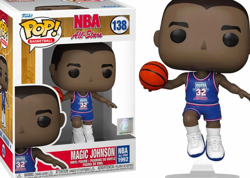 NBA Basketball - Magic Johnson Blue 1991 All Star Jersey Pop! Vinyl Figure