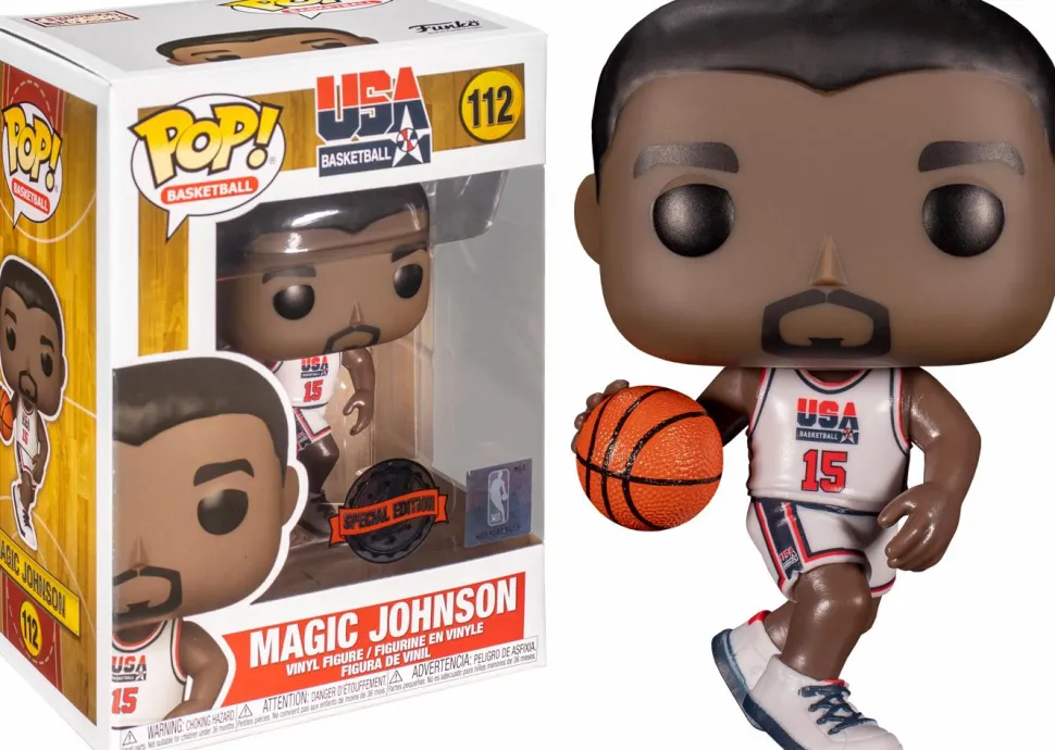 NBA Basketball - Magic Johnson 1992 Team USA Jersey Pop! Vinyl Figure