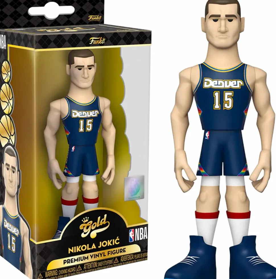 NBA Basketball - Nikola Jokic Denver Nuggets Away Uniform 5" Gold Premium Vinyl Figure