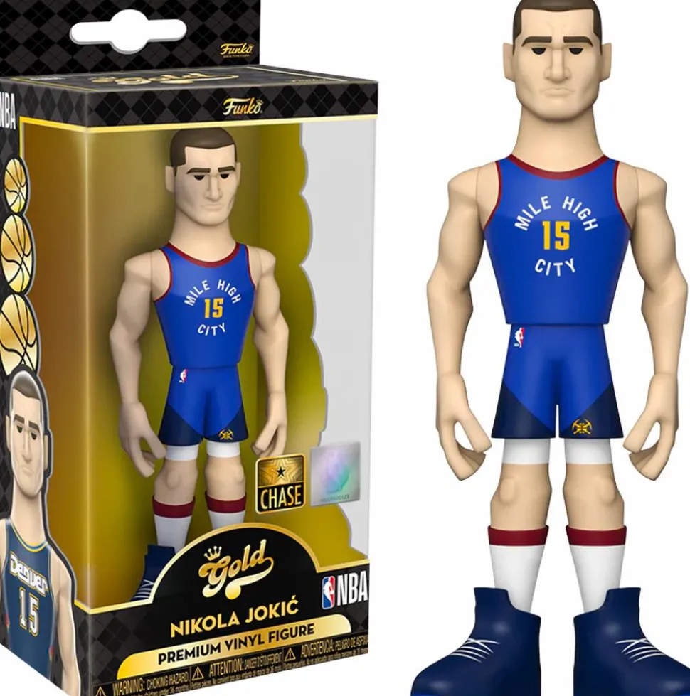 NBA Basketball - Nikola Jokic Denver Nuggets Away Uniform 5" Gold Premium Vinyl Figure