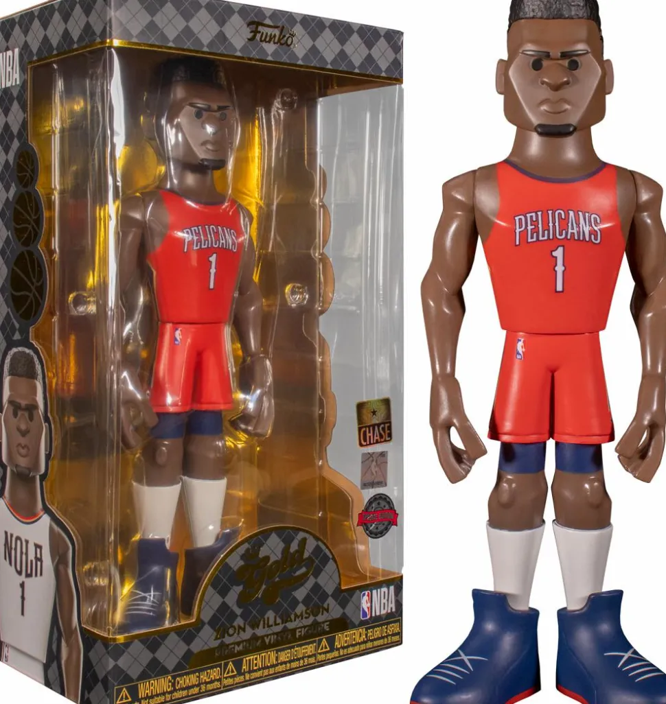 NBA Basketball - Zion Williamson New Orleans Pelicans Home Jersey 12" Gold Premium Vinyl Figure