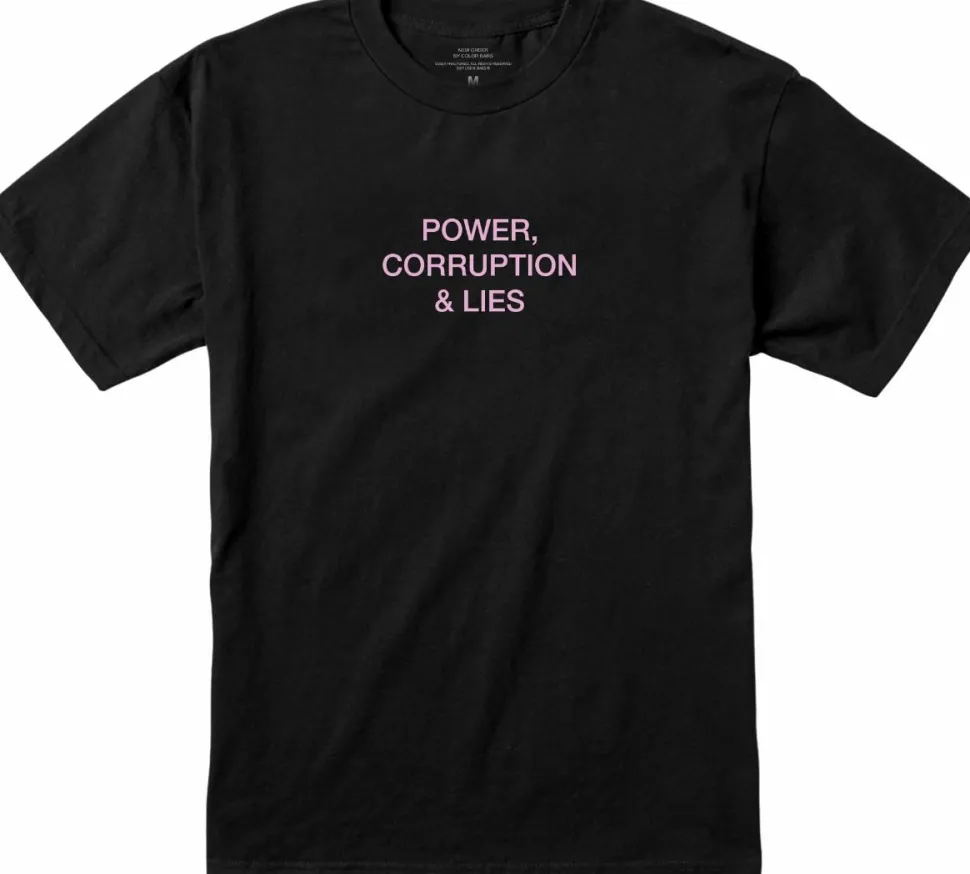 New Order - New Order x Color Bars Power, Corruption & Lies Black T-Shirt