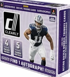 NFL Football - 2023 Panini Clearly Donruss Football Trading Cards Box (Display of 4)