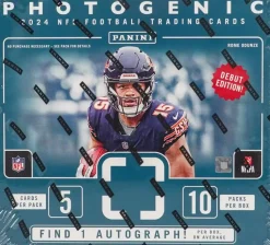 NFL Football - 2024 Panini Photogenic Football Trading Cards Hobby Box (Display of 10)