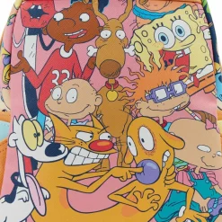 Nickelodeon - Nick 90s Color Block 10” Faux Leather Mini Backpack