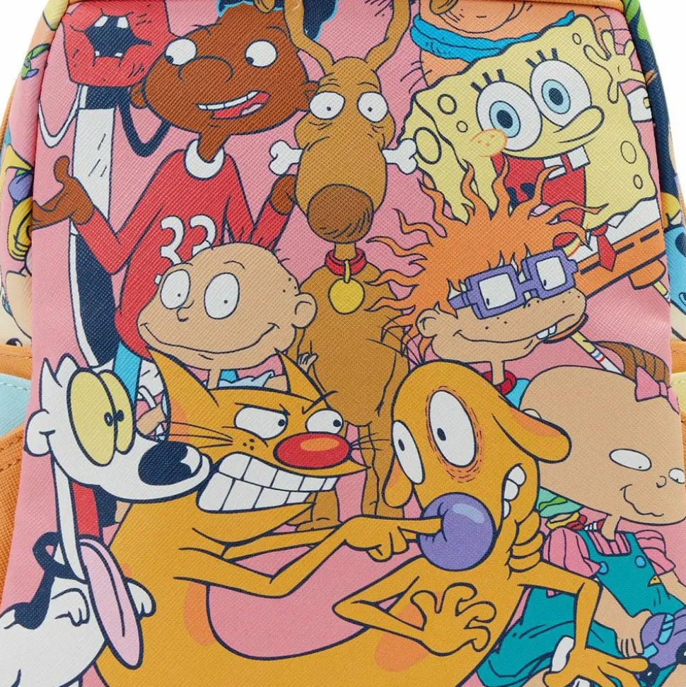 Nickelodeon - Nick 90s Color Block 10” Faux Leather Mini Backpack