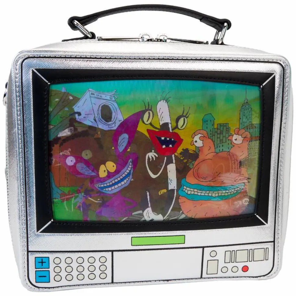 Nickelodeon - Retro TV Triple Lenticular 8" Faux Leather Crossbody Bag with Coin Purse
