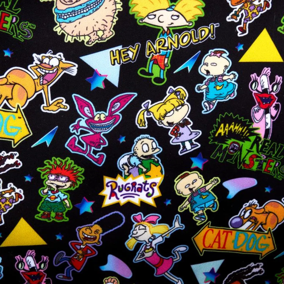 Nickelodeon - Retro TV Triple Lenticular 8" Faux Leather Crossbody Bag with Coin Purse