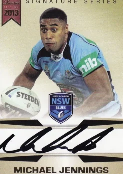 NRL Rugby League - 2013 Rugby Trading Card Collection Signature Set - Michael Jennings