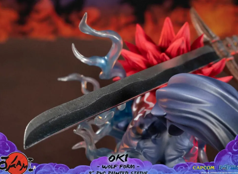 Okami - Oki Wolf Form 9” PVC Statue