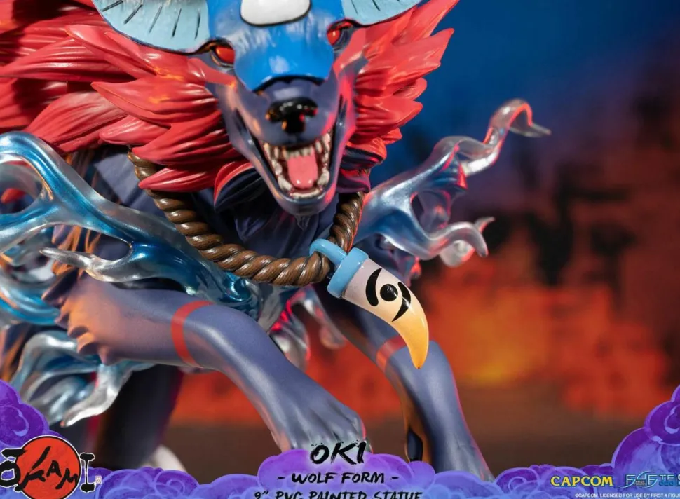 Okami - Oki Wolf Form 9” PVC Statue