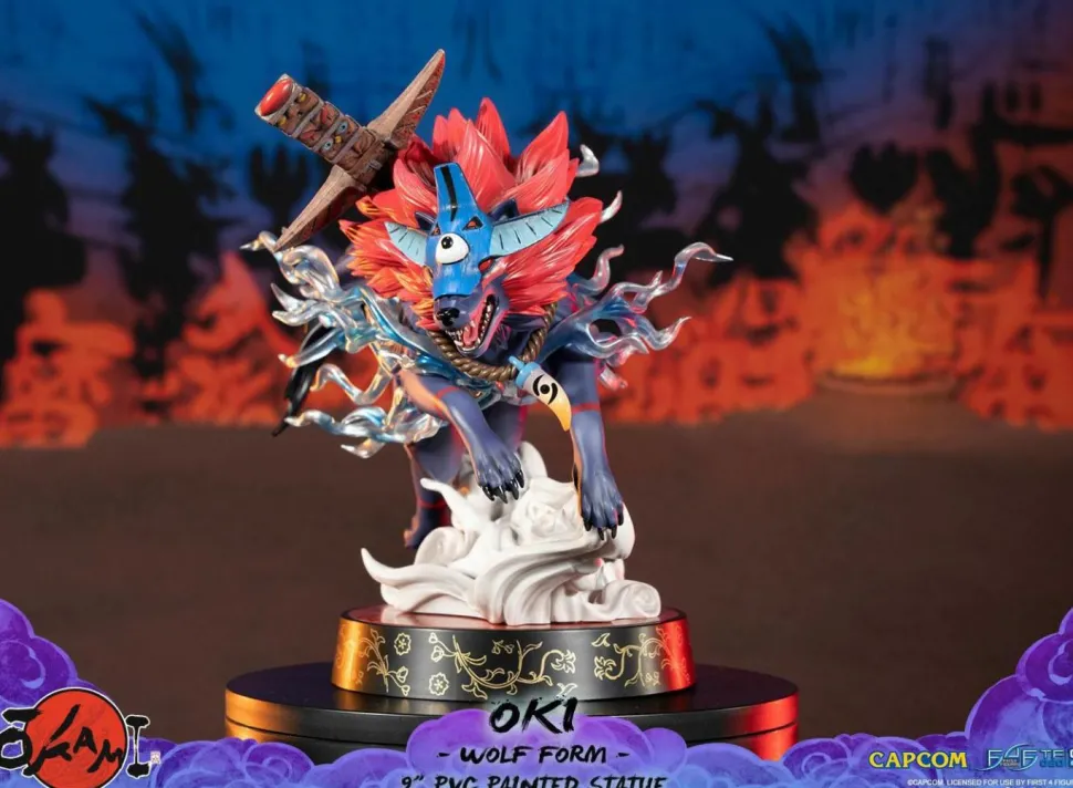 Okami - Oki Wolf Form 9” PVC Statue
