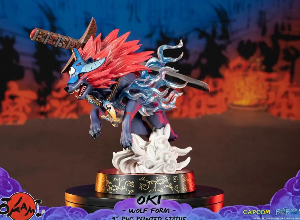 Okami - Oki Wolf Form 9” PVC Statue
