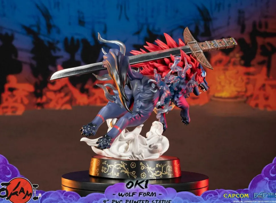 Okami - Oki Wolf Form 9” PVC Statue
