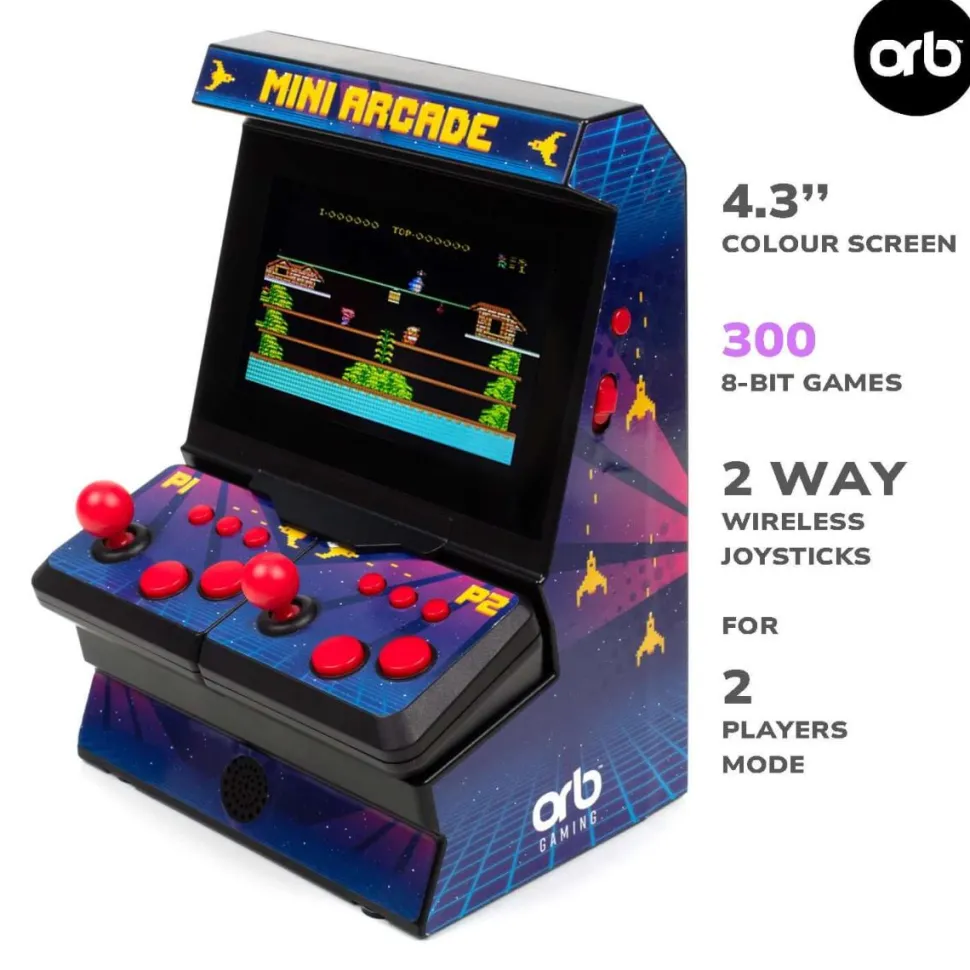 Orb - Retro Mini 2-Player Arcade Game Machine (300-in-1)