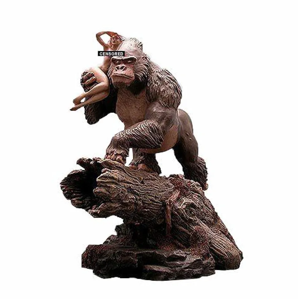 Paleozoic - Peggy Pin-Up Model and Gorilla Statue