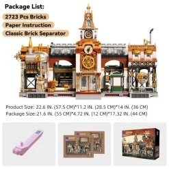 Pantasy - Steampunk Train Station Joyride Series Building Block Construction Set (2788 Pieces)
