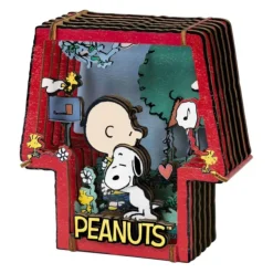 Peanuts - Snoopy Healing Hug Wooden Theater Wooden Construction Set (24 Pieces)