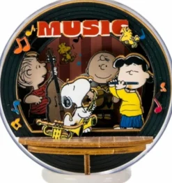 Peanuts - Snoopy Night Of Music Globe Wooden Theater Wooden Construction Set (27 Pieces)