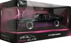 Pink Slips - Black/Pink 1973 Plymouth Barracuda 1/24th Scale Die-Cast Vehicle Replica