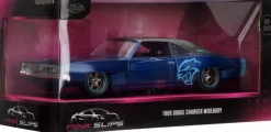 Pink Slips - Blue & Black 1970 Dodge Charger Widebody 1/24th Scale Die-Cast Vehicle Replica