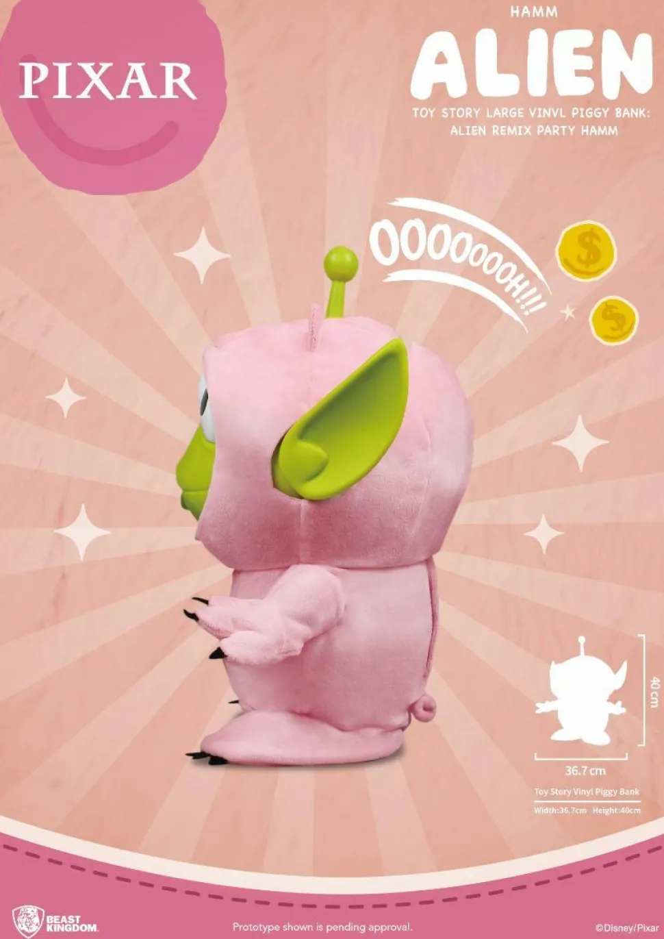 Pixar - Alien Remix Hamm 15” Vinyl Money Bank